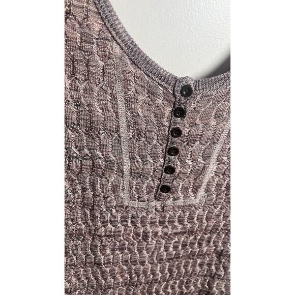 Free People Sunrise Knit Sweater Stretchy Bodycon Scoop Neck Dress Size Large - Picture 6 of 11